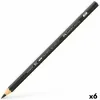 Lyijykynä Faber-Castell Graphite Aquarelle Akvareloitava Musta Kuusikulmainen 2B (6 osaa)