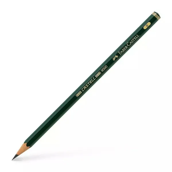 Pieštukas Faber-Castell 9000 Ekologiškas Šešiakampis B (12 vnt.)