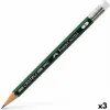 Lyijykynä ja pyyhekumi Faber-Castell 9000 B Kuusikulmainen B (3 osaa)