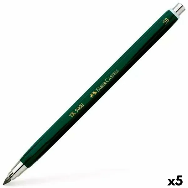 Zīmuļu Serdeņu Turētājs Faber-Castell Tk 9400 3 Zaļš (5 gb.)