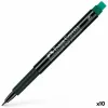 Постоянный маркер Faber-Castell Multimark 1523 S Зеленый (10 штук)