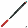 Permanenttimarkkeri Faber-Castell Multimark 1525 M Punainen (10 osaa)