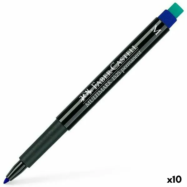 Nuolatinis žymeklis Faber-Castell Multimark 1523 M Mėlyna (10 vnt.)