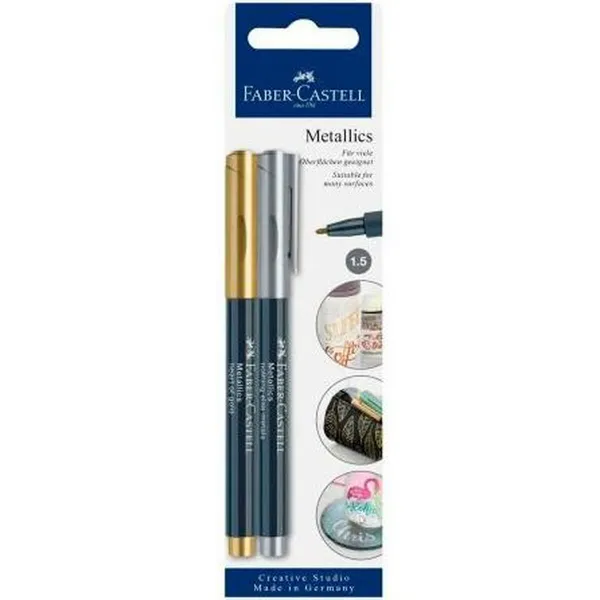 Žymeklių rinkinys Faber-Castell Creative Studio Metallics Auksinis Metalinis (5 vnt.)