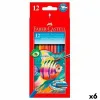 Akvareliniai spalvoti pieštukai Faber-Castell Spalvotas 6 Dalys