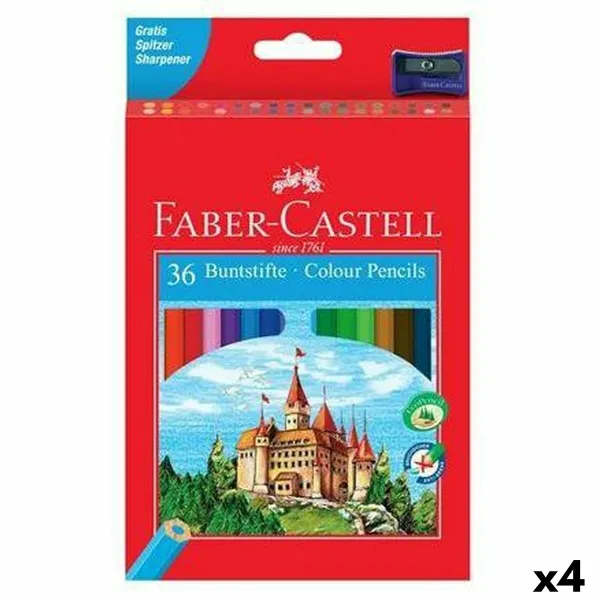Krāsainie zīmuļi Faber-Castell Daudzkrāsains 4 Daudzums