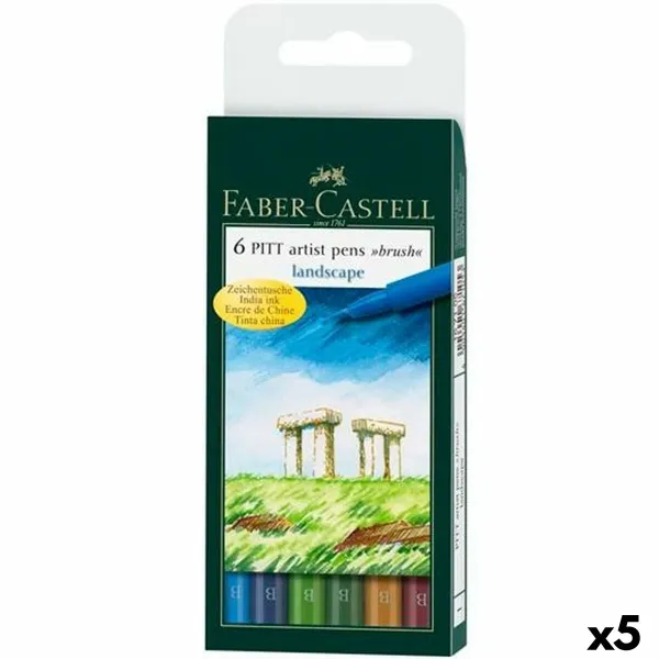 Tussisetti Faber-Castell Pitt Artist Landscape Tapaus (5 osaa)