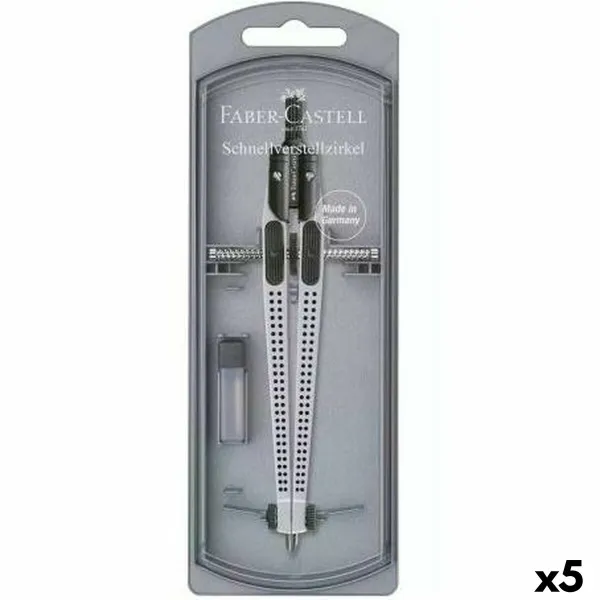 Kompassi Faber-Castell Hopeinen niveltyvä (5 osaa)