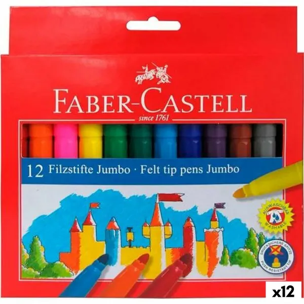 Tussisetti Faber-Castell Jumbo Tapaus Monivärinen (12 osaa)