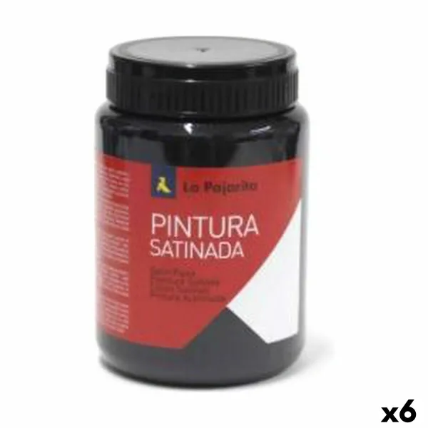 Tempera La Pajarita L-22 Musta Satiiniviimeistely Koulu (35 ml) (6 osaa)