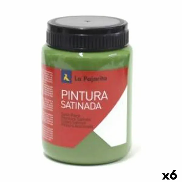 tempera La Pajarita Mount L-16 6 Daudzums Satīna apdare Skolas Zaļš