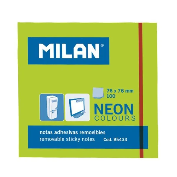 Стикеры для записей Milan Зеленый 76 x 76 mm (10 штук)