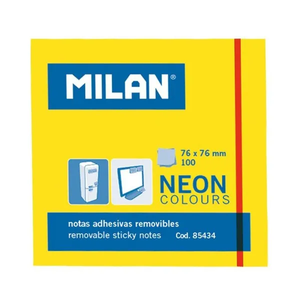 Tarralaput Milan Keltainen 76 x 76 mm (10 osaa)