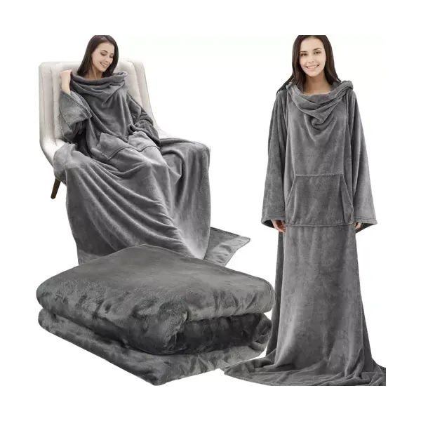 Light gray sweatshirt and bathrobe Ruhhy 22649