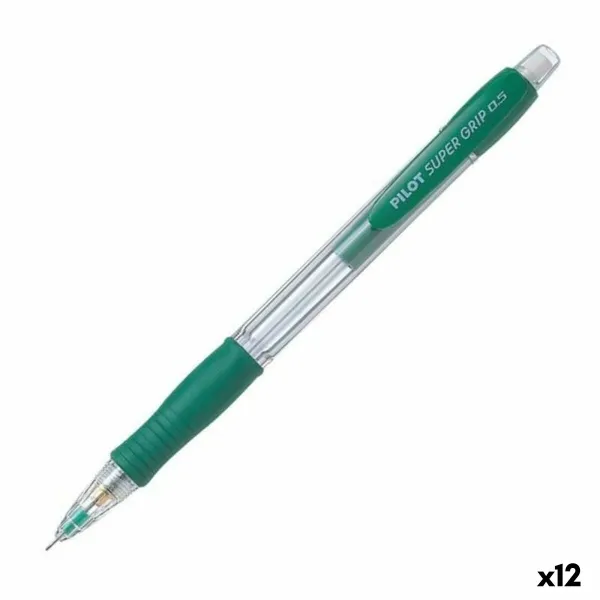Lyijykynän pidin Pilot Super Grip Vihreä 0,5 mm (12 osaa)