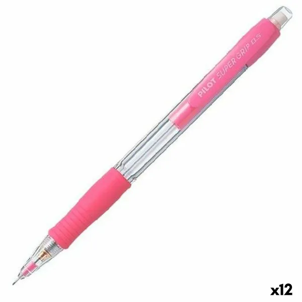 Lyijykynän pidin Pilot Super Grip Pinkki 0,5 mm (12 osaa)