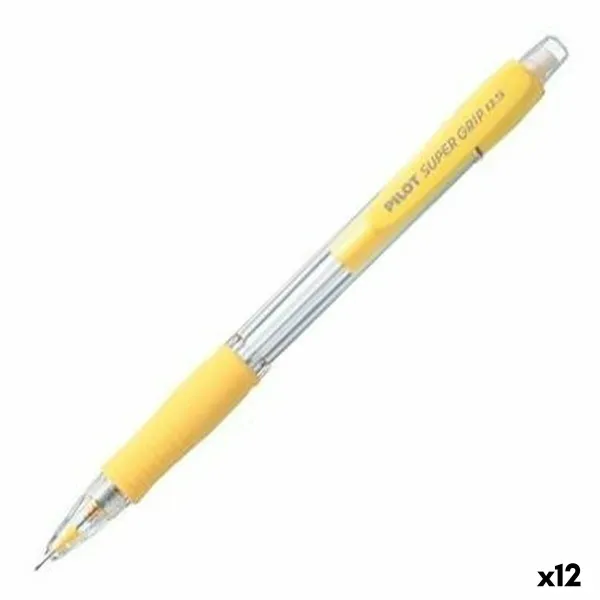 Lyijykynän pidin Pilot Super Grip Keltainen 0,5 mm (12 osaa)