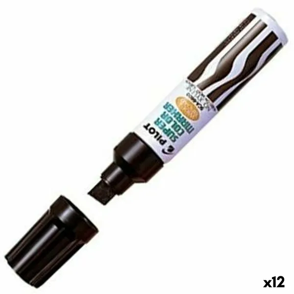 Постоянный маркер Pilot SCA-6600 Чёрный (12 штук)