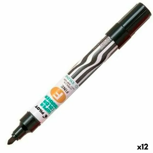 Püsimarker Pilot SCA-F Taaslaetav Must (12 Ühikut)