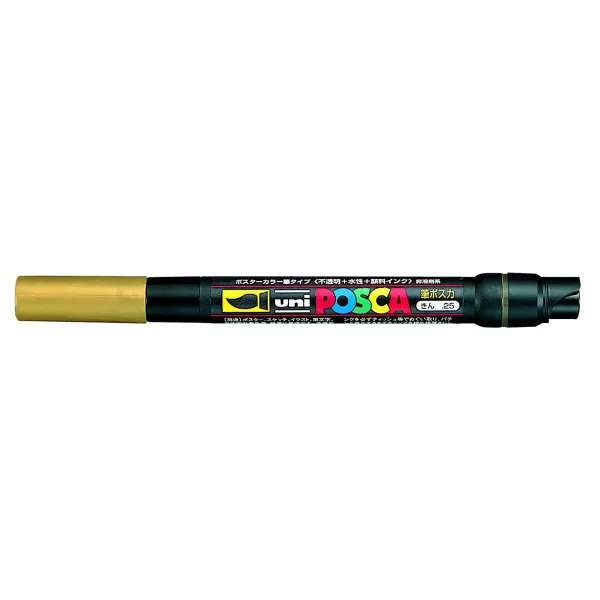 huopakärkiset kynät POSCA PCF-350 Kullattu (5 osaa)