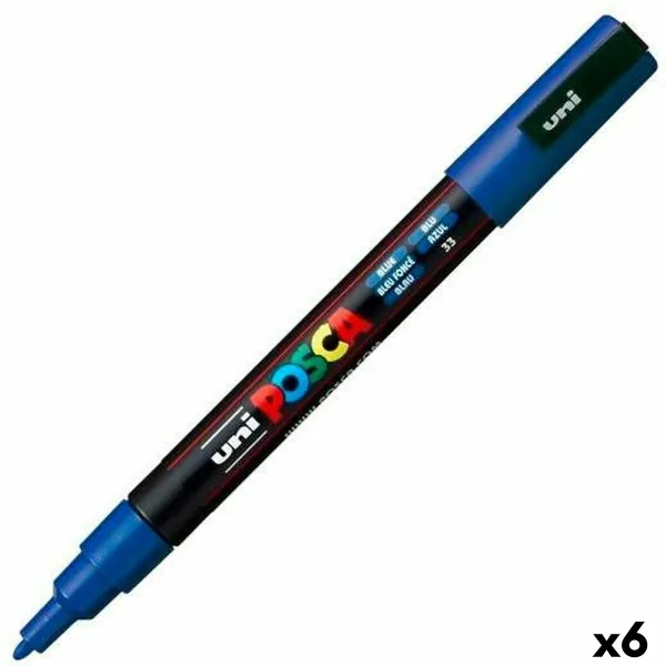 Marķieris POSCA PC-3M Zils (6 gb.)