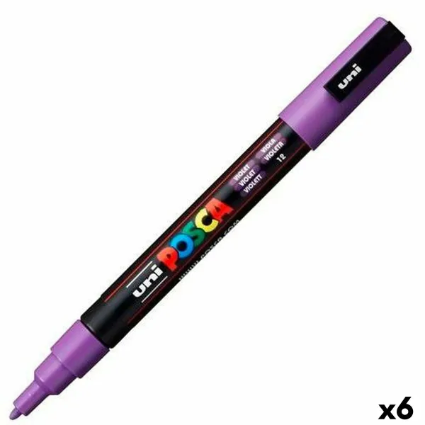 Marker POSCA PC-3M Lilla (6 Ühikut)