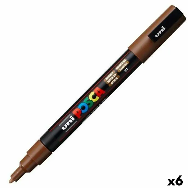 Marker POSCA PC-3M Pruun (6 Ühikut)