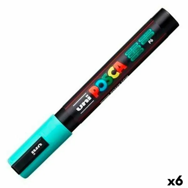 Маркер POSCA PC-5M Бирюзовый зеленый (6 штук)