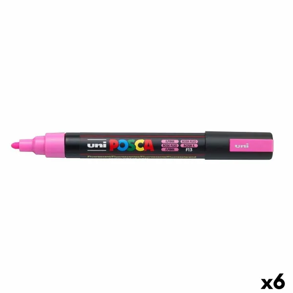 Fluorescējošs Marķieris POSCA PC-5M Rozā (6 gb.)