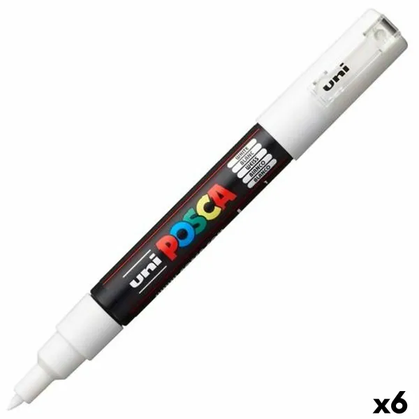 Vilt POSCA PC-1M Valge Must (6 Ühikut)