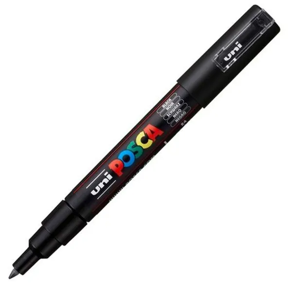 Фломастер POSCA PC-1M Чёрный (6 штук)
