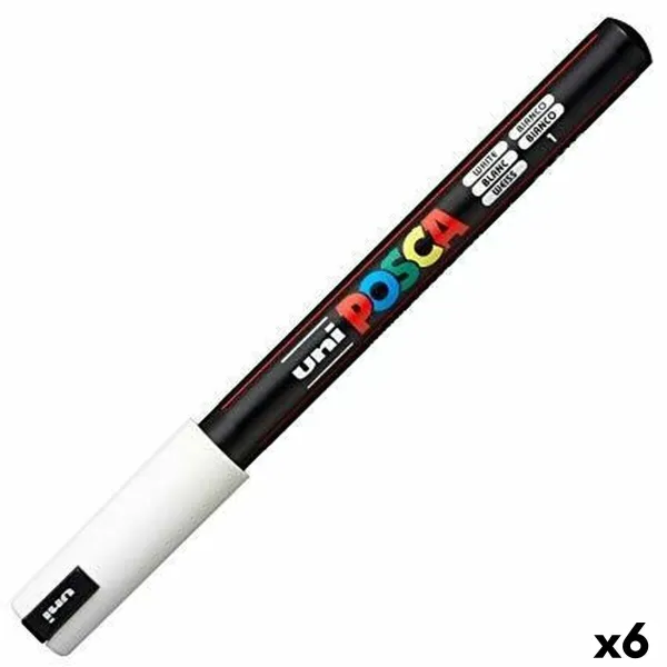 Vilt POSCA PC-1MR Valge (6 Ühikut)