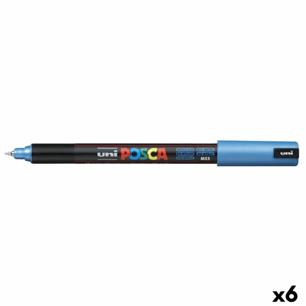 Markeris POSCA PC-1MR metalas Mėlyna (6 vnt.)