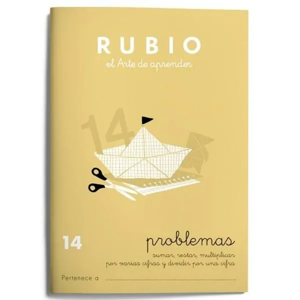 Matematiikan harjoituskirja Rubio Nº 14 A5 Espanja 20 Levyt (10 osaa)