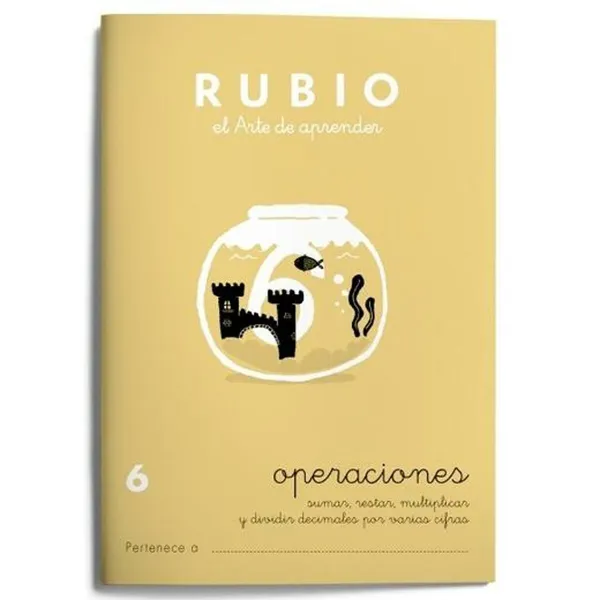 Matematikos pratybų sąsiuvinis Rubio Nº 6 A5 Ispanų 20 Paklodės (10 vnt.)