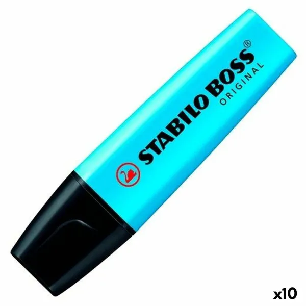 Fluorescējošs Marķieris Stabilo Boss Zils (10 gb.) (1 gb.)