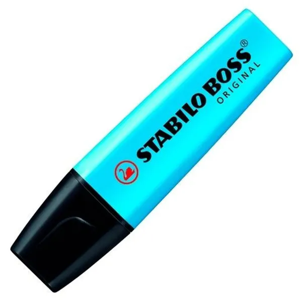 Fluorescencinis žymeklis Stabilo Boss Mėlyna (10 vnt.) (1 vnt.)