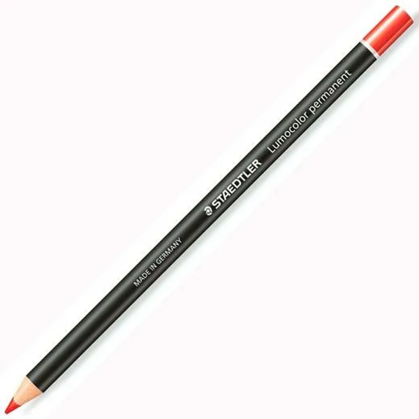 Карандаши Staedtler Lumocolor Permanent Glasochrom постоянный Красный (12 штук)