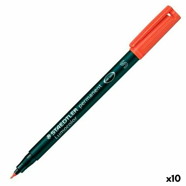 Постоянный маркер Staedtler Lumocolor 313-2 S Красный (10 штук)