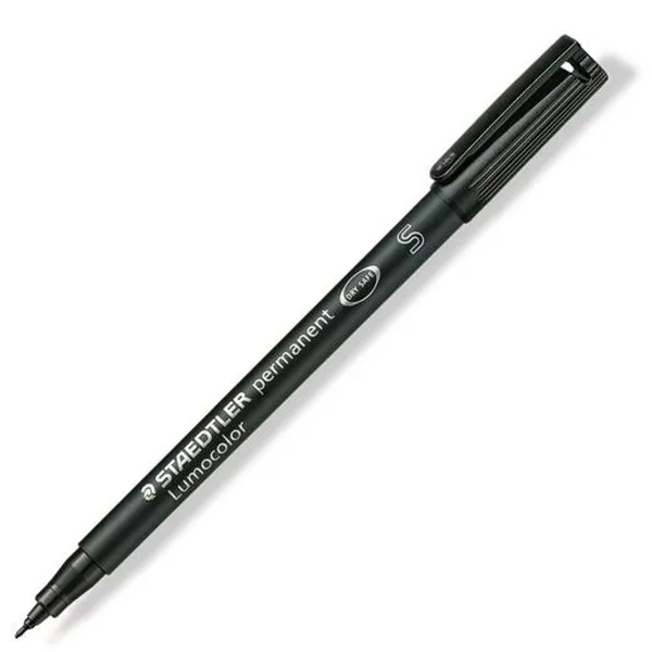 Permanentais marķieris Staedtler Lumocolor 313-9 S Melns (10 gb.)