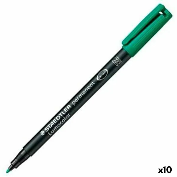 Permanentais marķieris Staedtler Lumocolor 313-5 M Zaļš (10 gb.)