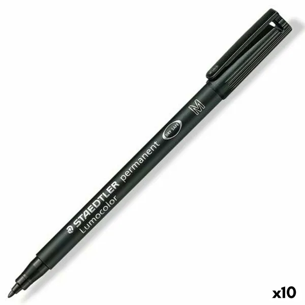 Permanenttimarkkeri Staedtler Lumocolor 317-9  Musta (10 osaa)