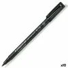 Permanenttimarkkeri Staedtler Lumocolor 317-9  Musta (10 osaa)