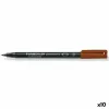 Permanenttimarkkeri Staedtler Lumocolor Ruskea (10 osaa)