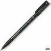 Permanenttimarkkeri Staedtler Lumocolor 318-9 Musta (10 osaa)