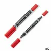 Постоянный маркер Staedtler Lumocolor 348 Двойное Красный (10 штук)