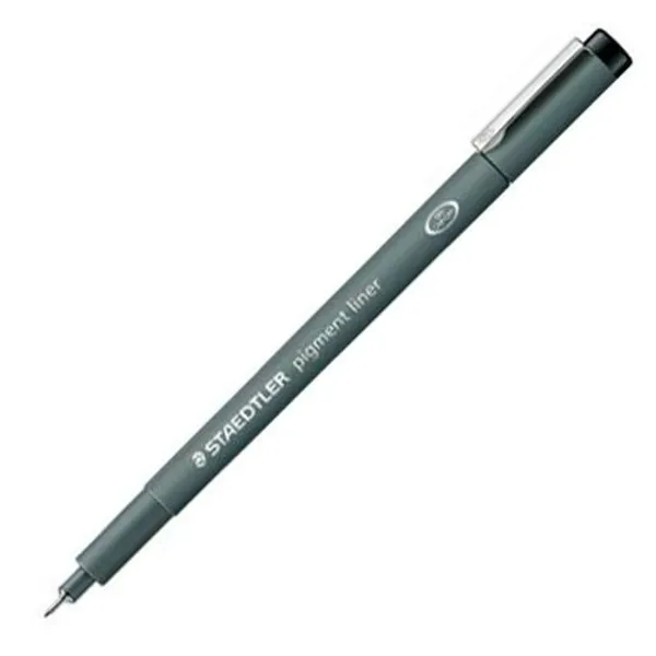huopakärkiset kynät Staedtler Pigment Line Musta (10 osaa)