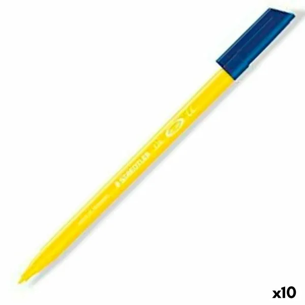 huopakärkiset kynät Staedtler Noris Club Keltainen (10 osaa)