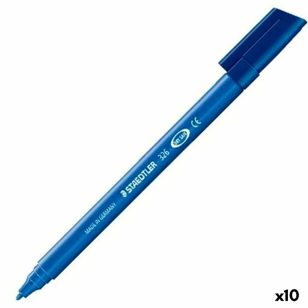 huopakärkiset kynät Staedtler Noris Club Sininen (10 osaa)
