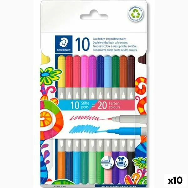 Set of Felt Tip Pens Staedtler Noris 3280 Multicolour (10 Units)